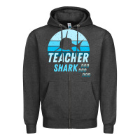 Charcoal Heather Teacher Shark Doo Zipper Hoodie - Bettercallsaul