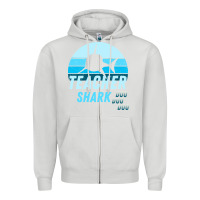 Dove Grey Teacher Shark Doo Zipper Hoodie - Bettercallsaul