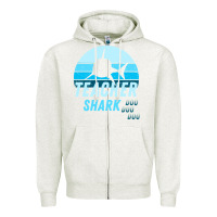 Oatmeal Heather Teacher Shark Doo Zipper Hoodie - Bettercallsaul