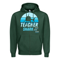 Sports Green Teacher Shark Doo Zipper Hoodie - Bettercallsaul