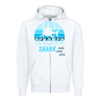White Teacher Shark Doo Zipper Hoodie - Bettercallsaul