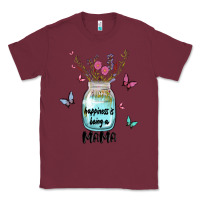 Burgundy mama preview costom name Classic Tee - MaliasSmallBusiness