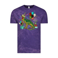 Cloud Purple party t rex Vintage Tee - MaliasSmallBusiness
