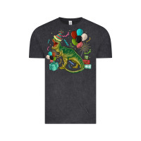 Vintage Black party t rex Vintage Tee - MaliasSmallBusiness