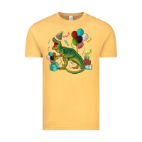 Vintage Mustard party t rex Vintage Tee - MaliasSmallBusiness