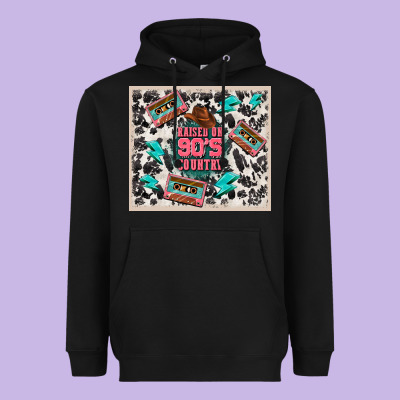 Raised 90's Country Heavyweight Hoodie Designed By Tumblerdesignbyshophia