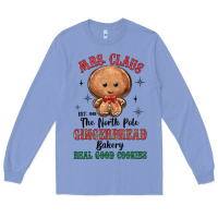 Colony Blue mrs claus the north pole gingerbread bakery real g Long Sleeve Tee - MaliasSmallBusiness