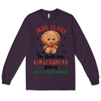 Plum mrs claus the north pole gingerbread bakery real g Long Sleeve Tee - MaliasSmallBusiness