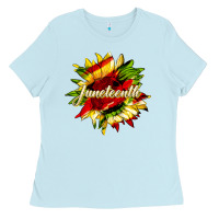 Baby Blue juneteenth sunflower black lives matter Ladies Tee - HRA Design Shop