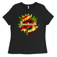 Black juneteenth sunflower black lives matter Ladies Tee - HRA Design Shop