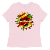 Bubblegum Pink juneteenth sunflower black lives matter Ladies Tee - HRA Design Shop