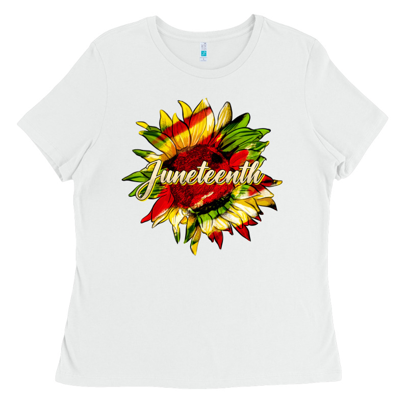 Juneteenth Sunflower Black Lives Matter Ladies Tee by HRA Design Shop | Teevron