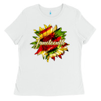 White juneteenth sunflower black lives matter Ladies Tee - HRA Design Shop