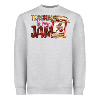 Heather Grey teaching is my jam Heavyweight Sweatshirt - NancyCooperArtShop