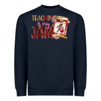 Navy teaching is my jam Heavyweight Sweatshirt - NancyCooperArtShop