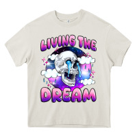 Cream living the dream Heavy Core Tee - JahusDesignShop