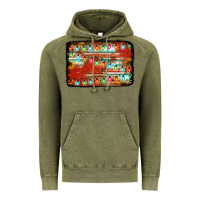 Vintage Olive christmas serape sunflower background Vintage Hoodie - Jasminsmagicworld