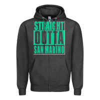 Charcoal Heather Straight Outta San Marino Zipper Hoodie - Bettercallsaul
