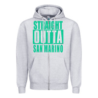 Heather Grey Straight Outta San Marino Zipper Hoodie - Bettercallsaul