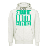 Oatmeal Heather Straight Outta San Marino Zipper Hoodie - Bettercallsaul