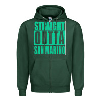 Sports Green Straight Outta San Marino Zipper Hoodie - Bettercallsaul