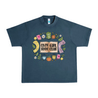 Midnight Navy cozy book girl club Urban Heavy Tee - MaliasSmallBusiness