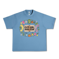 Pebble Blue cozy book girl club Urban Heavy Tee - MaliasSmallBusiness