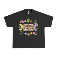 Pigment Black cozy book girl club Urban Heavy Tee - MaliasSmallBusiness