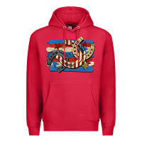 Cardinal 4th of july horseshoe Premium Hoodie - CowGirlArtShop