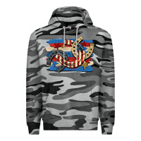 Slate Camo 4th of july horseshoe Premium Hoodie - CowGirlArtShop