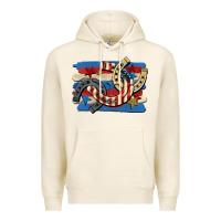 Tofu 4th of july horseshoe Premium Hoodie - CowGirlArtShop