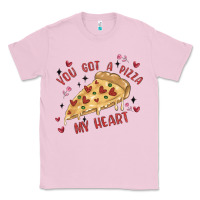 Bubblegum Pink you got a pizza my heart Classic Tee - MaliasSmallBusiness