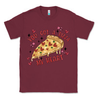 Burgundy you got a pizza my heart Classic Tee - MaliasSmallBusiness