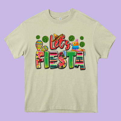 Let's Fiesta Heavy Core Tee Designed By Jahusdesignshop