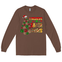 Chestnut i believe in santa paws Long Sleeve Tee - MaliasSmallBusiness