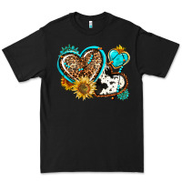 Black western leopard pride  hearts Premium Tee - AdoDesignShop