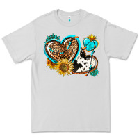 Dove Grey western leopard pride  hearts Premium Tee - AdoDesignShop