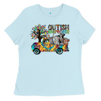 Baby Blue autism avareness3 Ladies Tee - CowhideDigitalArt