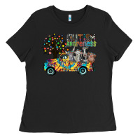 Black autism avareness3 Ladies Tee - CowhideDigitalArt