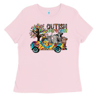 Bubblegum Pink autism avareness3 Ladies Tee - CowhideDigitalArt
