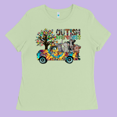 Autism Avareness3 Ladies Tee Designed By Cowhidedigitalart