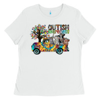 White autism avareness3 Ladies Tee - CowhideDigitalArt