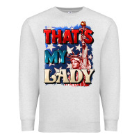 Oatmeal Heather thats my lady 4th of july Premium Sweatshirt - CowGirlArtShop