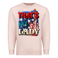 Pale Pink thats my lady 4th of july Premium Sweatshirt - CowGirlArtShop