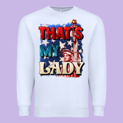 Thats My Lady 4th Of July Premium Sweatshirt Designed By Cowgirlartshop