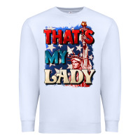 White thats my lady 4th of july Premium Sweatshirt - CowGirlArtShop
