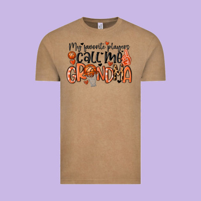 My Favorite Players Call Me Grandma Vintage Tee Designed By Maliassmallbusiness