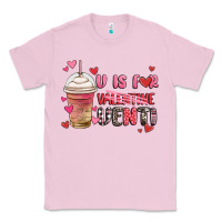 Bubblegum Pink v is for valentine venti coffee cup Classic Tee - MaliasSmallBusiness