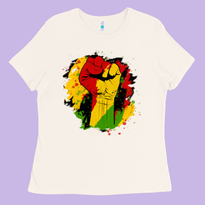 Juneteenth Fist Ladies Tee Designed By Hra Design Shop