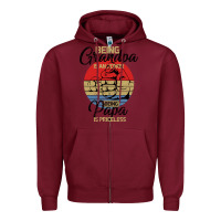 Burgundy Being Grandpa İs An Honor Being Papa İs Priceless Zipper Hoodie - Bettercallsaul